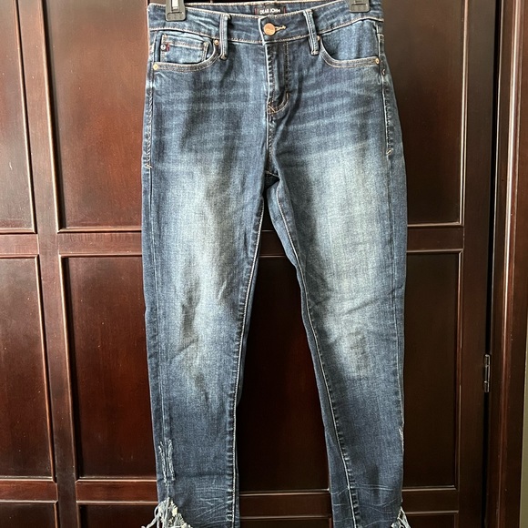 Dear John Gisele High Rise Jean with Frayed Hem - Color Dark Wash Size 26 - Picture 1 of 10